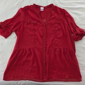 Just My Size Shimmery Sheer Tunic